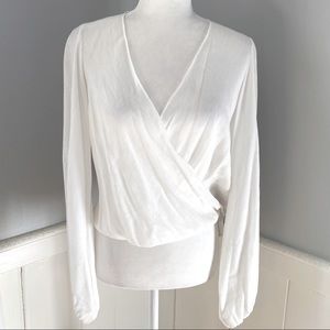 TOPSHOP WHITE MOCK WRAP BLOUSE 4